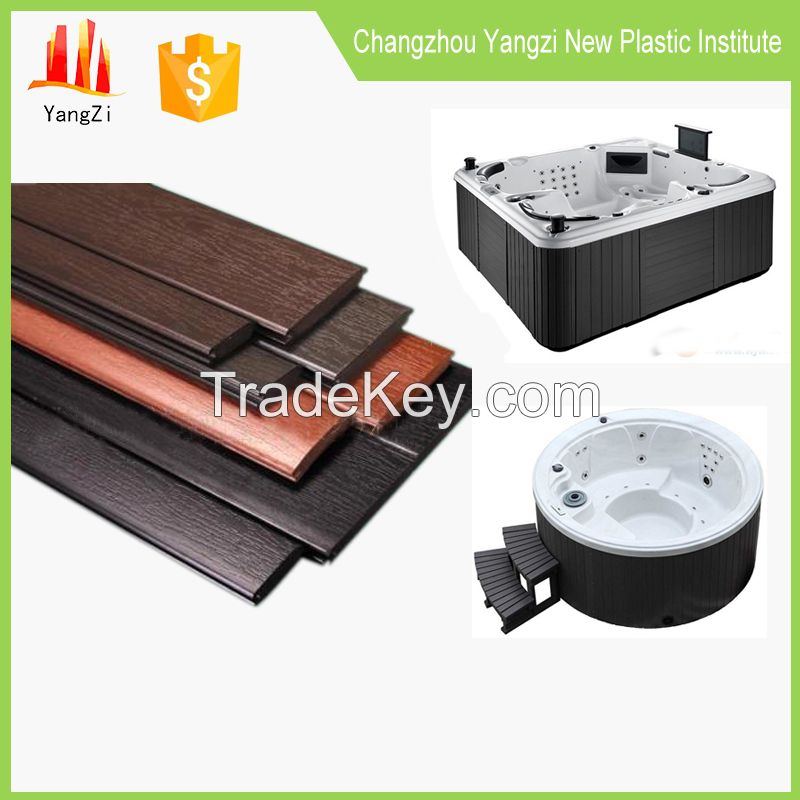 PS plastic wood skirting board for SPA bathtub