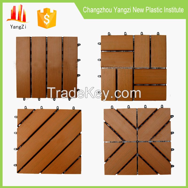 Poly Styrene composite sythetic wooden flooring outdoor indoor DIY assembly