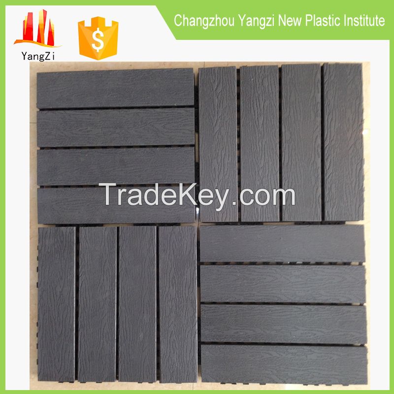 Poly Styrene composite sythetic wooden flooring outdoor indoor DIY assembly