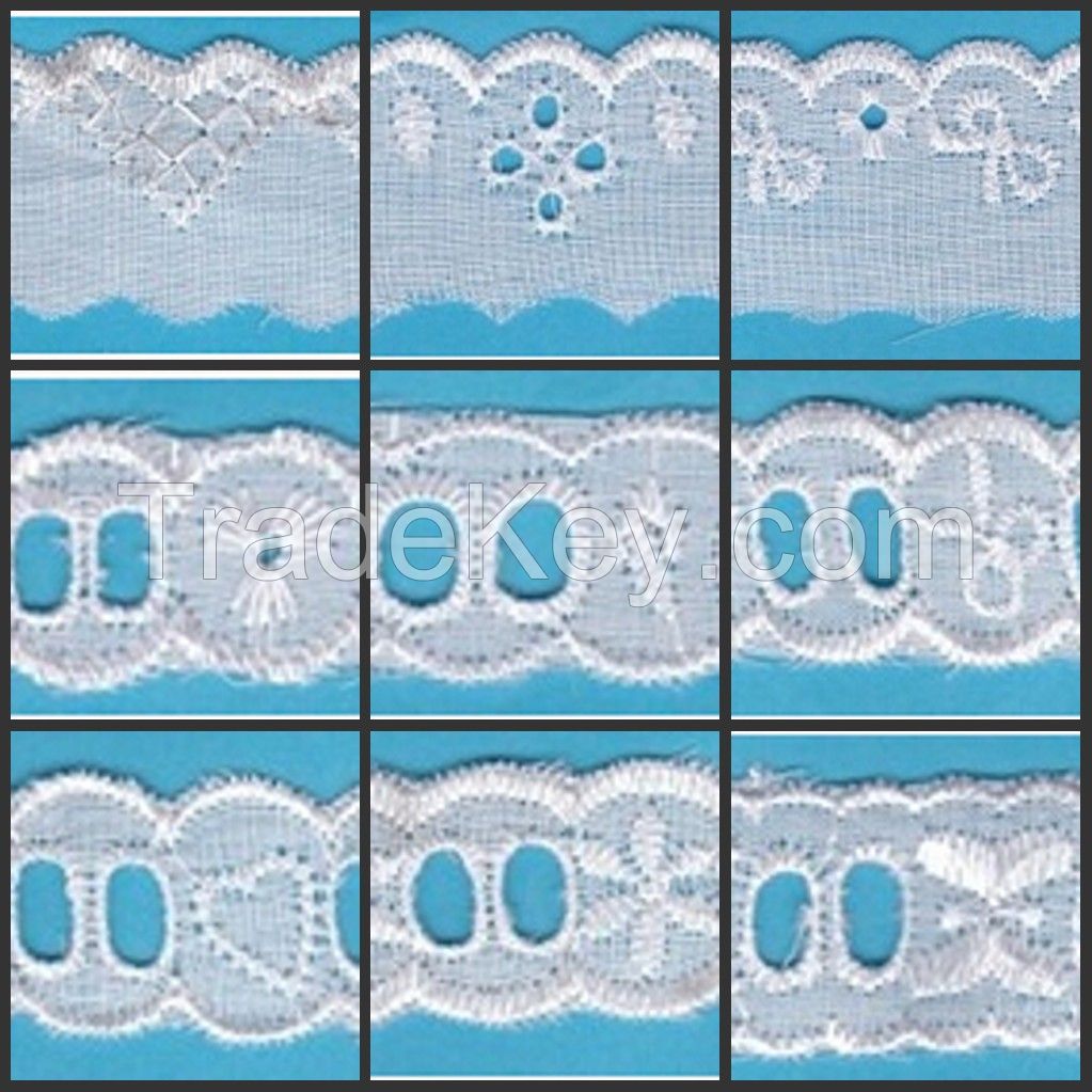 2cm tc lace in garment accessories,tc lace factory in China 