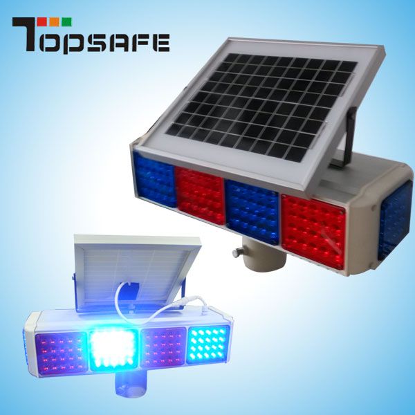 Traffic LED Solar Warning Flashing Light 