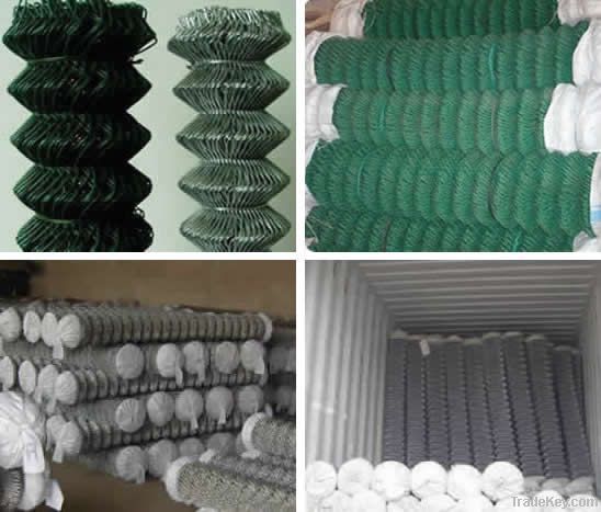 PVC Coated Chain Link Wire Mesh /Galvanized Chain Link Wire Mesh ( ISO