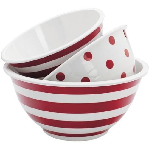 Melamine Salad Bowl With Polkdot Pattern