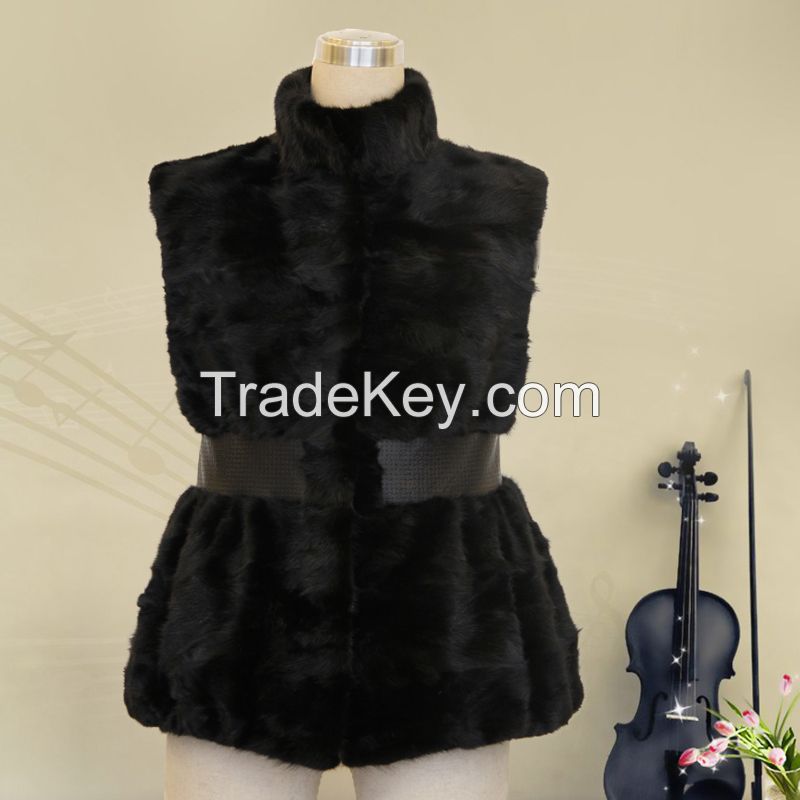 2015 new arrival mink fur black women&#039;s coat