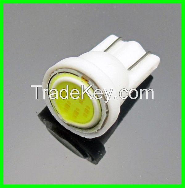 high brightness cob wedge base 12v t10 led light bulb