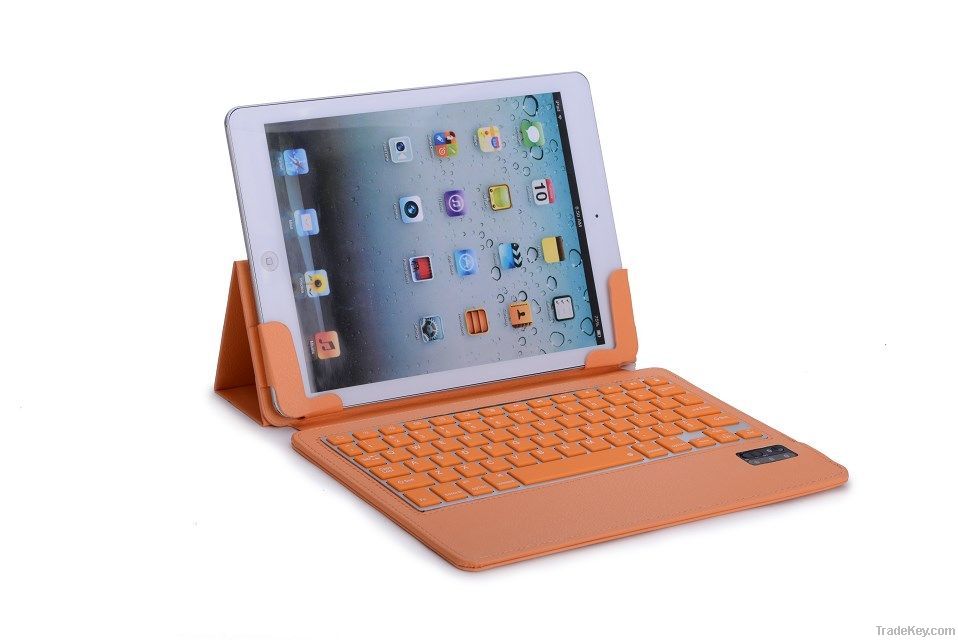 Bluetooth Keyboard For iPad 5 Air With Slimmest Pu Case