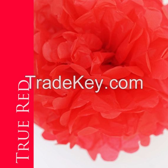 artificial paper pom pom for wedding decoration