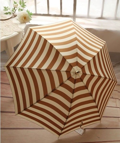 The navy striped straight umbrella for girls