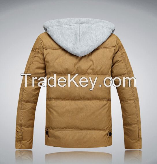 Men's Down Jacket with Hat / Down Coat