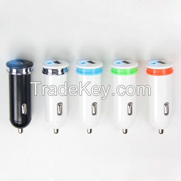 Colorful new design 5v 1a car mobile charger for samsung/iphone