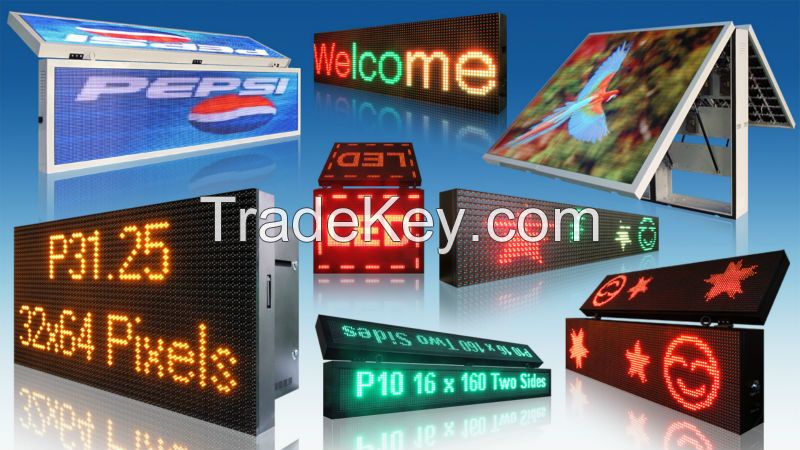 New design led time and temperature sign with GPS function