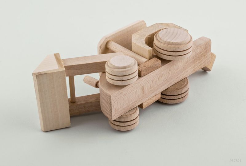 Wooden tractor for a boy.