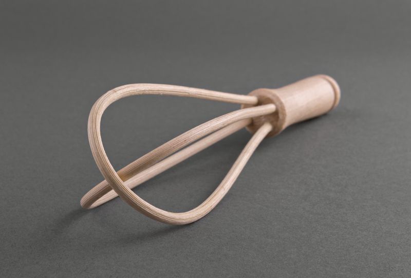 Wooden whisk made by hands.