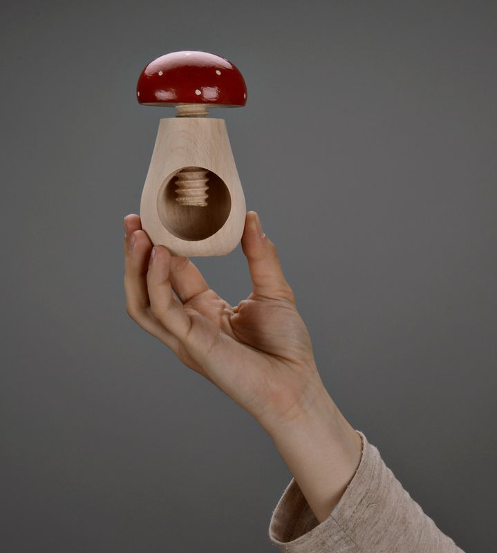 Mushroom-shaped nutcracker