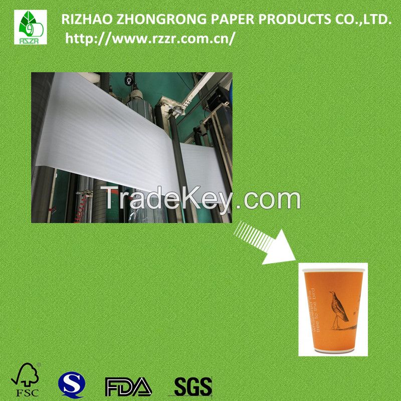 Grade A single PE coated paper for cups