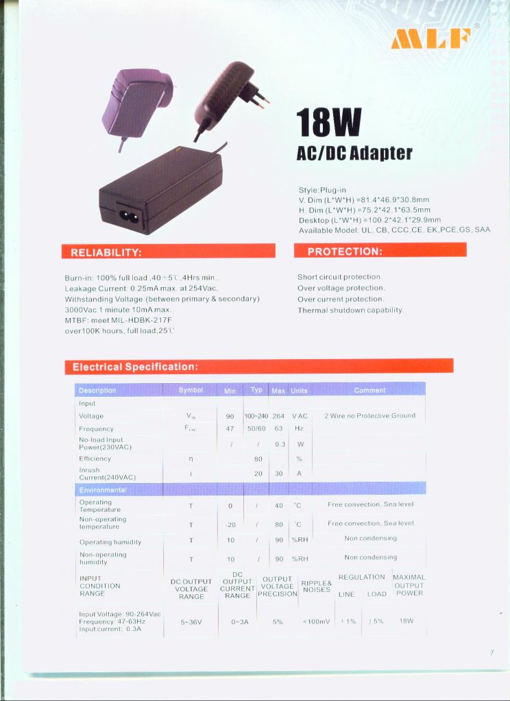 6~90W switching power supply