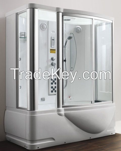 1.77 Meters Rectangle White Acrylic Steam Rooms Luxury Steam Sauna