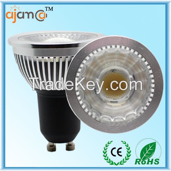 500LM Ra&gt;80 cob dimmable led 5w gu10 lamp