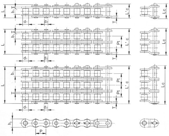 American Standard Super Heavy Duty Roller Chain (H)