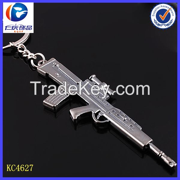 2015 Customized Metal weapon key chain, cross fire key ring, gun keychain, gun shape keyring