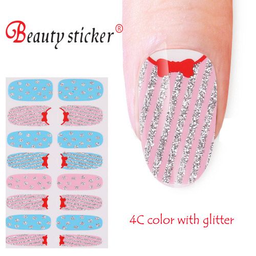 2015 Brand New Metallic Glitter/Metallic/3D Nail Art Sticker