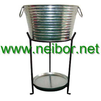 large metal ice bucket  party tub  party cooler galvanized bucket