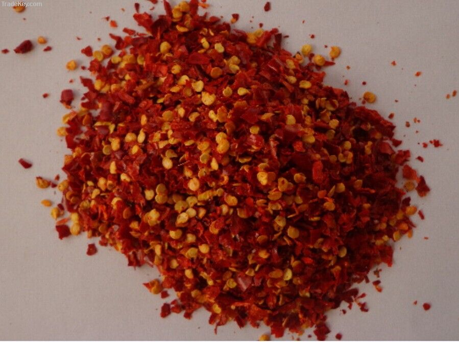 export red dried chilli flakes, red hot chilli flakes with seeds