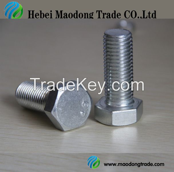 carbon steel DIN931/DIN933 Hex Bolt class4.8