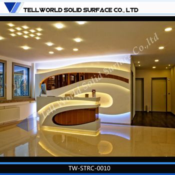 2014 TW Modern Corian Cheap Reception Desk for Office