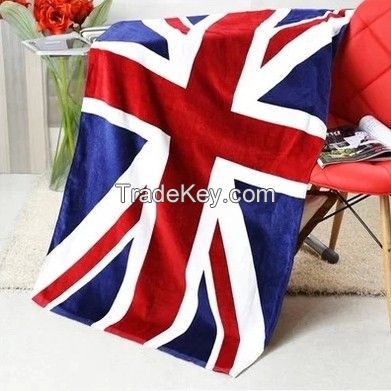 100% Cotton Flag Print Beach Towel