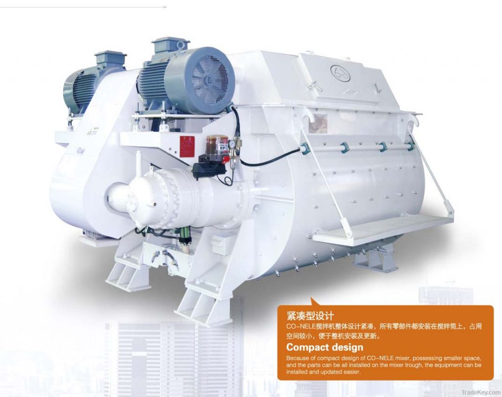 CTS1000L twin-shaft concrete mixer