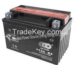 OUTDO Battery / OUTDO Bateria / Dry Charged Motorcycle Battery / MF Motorcycle Battery YTX9-BS