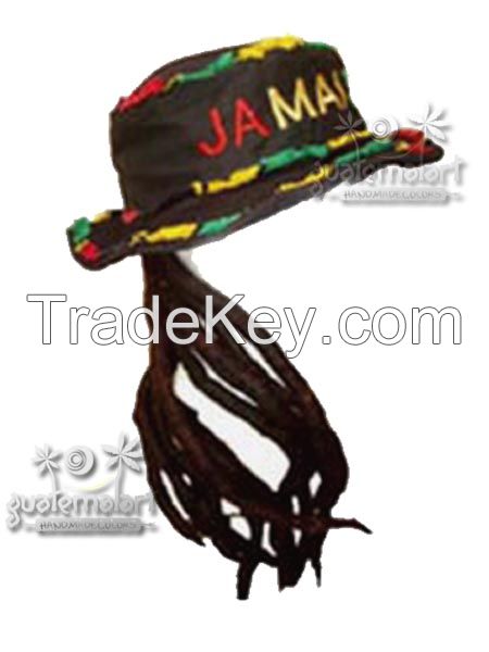 Hat with Dreadlocks and Visor