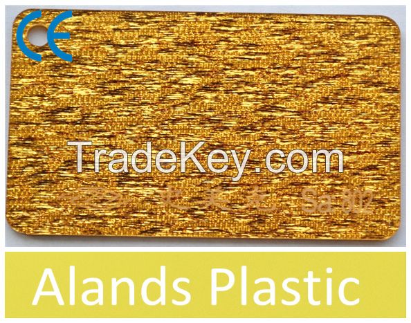 Golden Color Fabric Acrylic Sheets