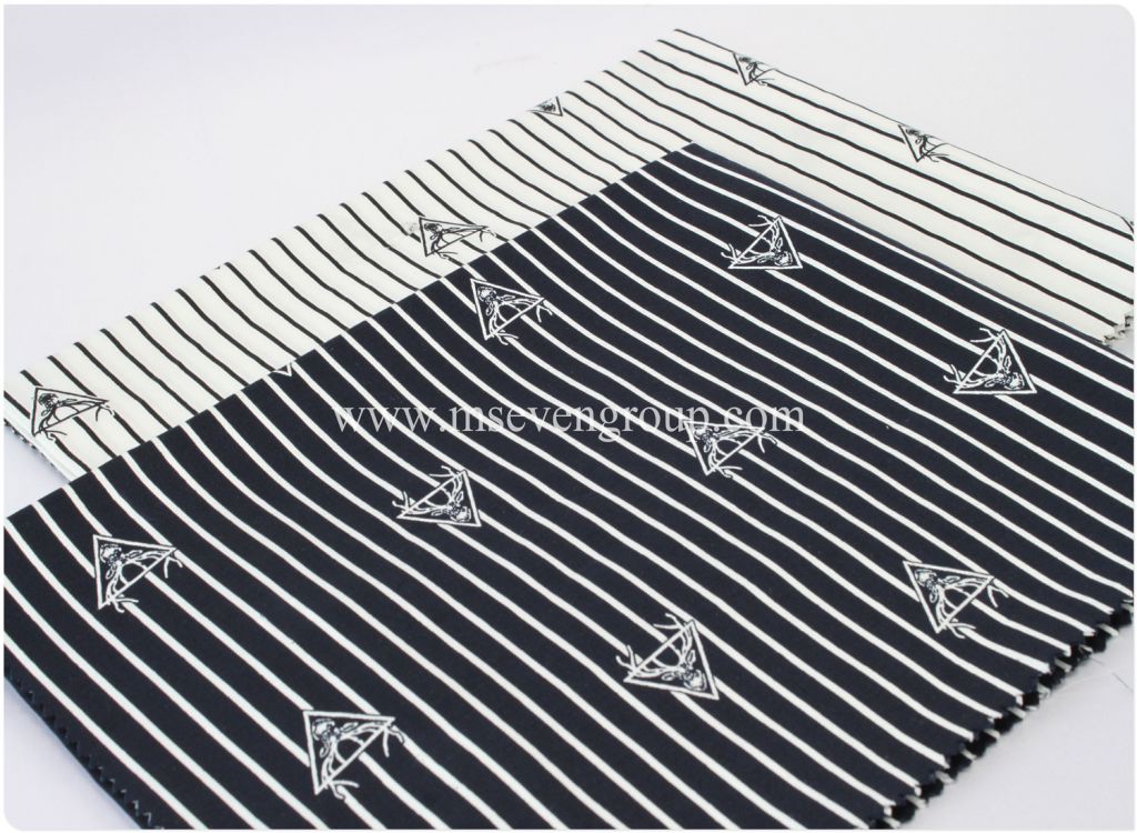 Low price! Wholesale  100% cotton fabric, Cotton stripe fabric for shirts, printed fabric for men's shirt