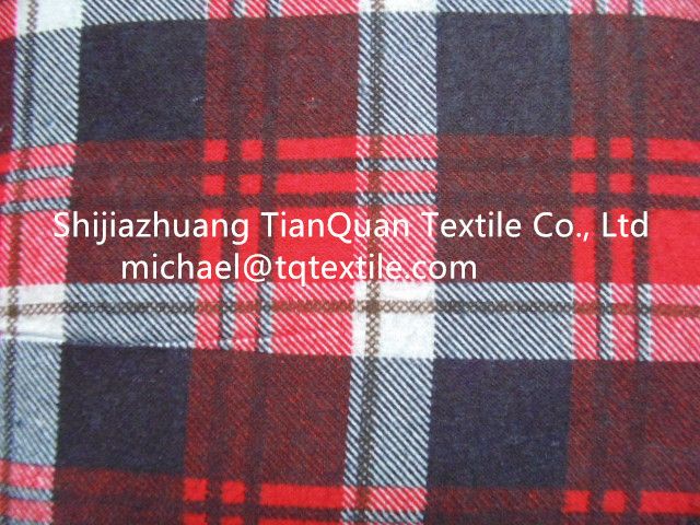 100% cotton dyed yarn flannel C 32S*12S 40*42 59&quot;