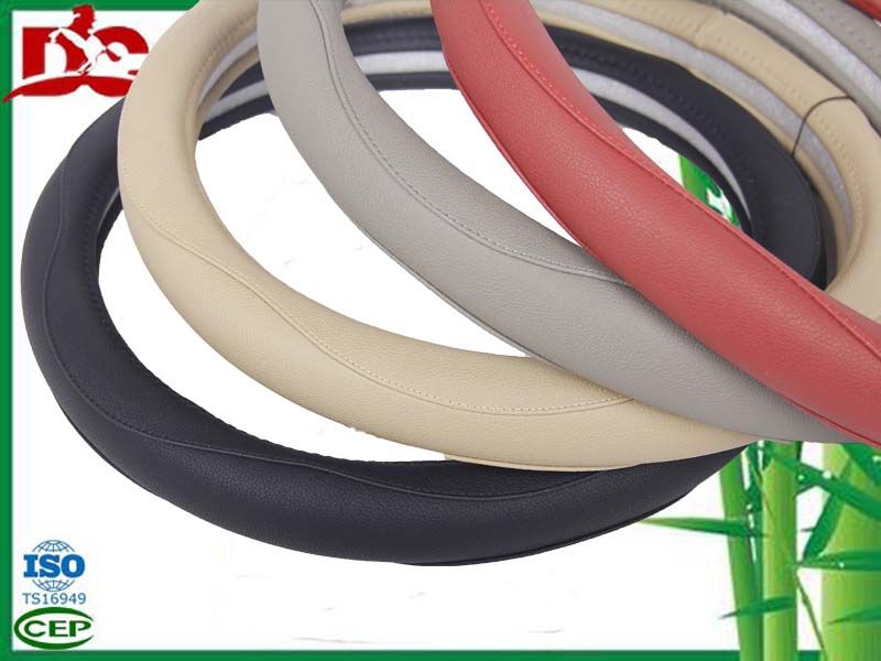 genuine leather car steering wheel covers made in China