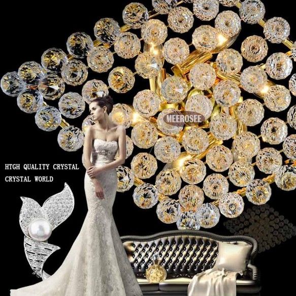 Crystal Ceiling Lamp Crystal Ceiling Light Fixture Hanging Lusters Ready Stocks