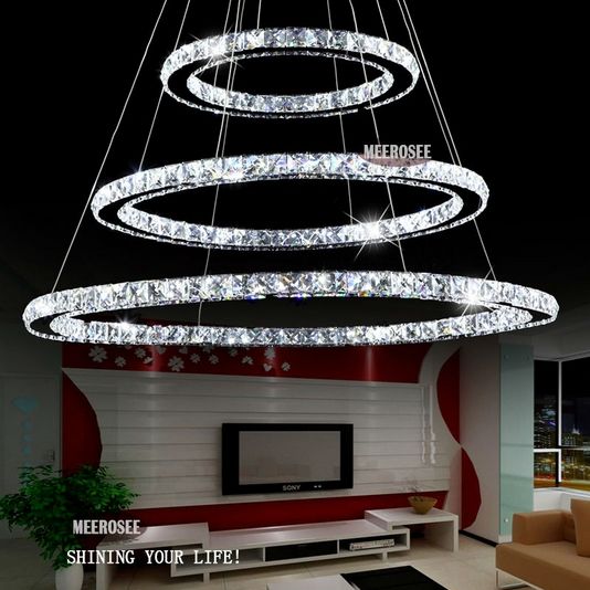 Best Selling LED Crystal Ring Chandelier Light Modern LED lighting rings Lusters