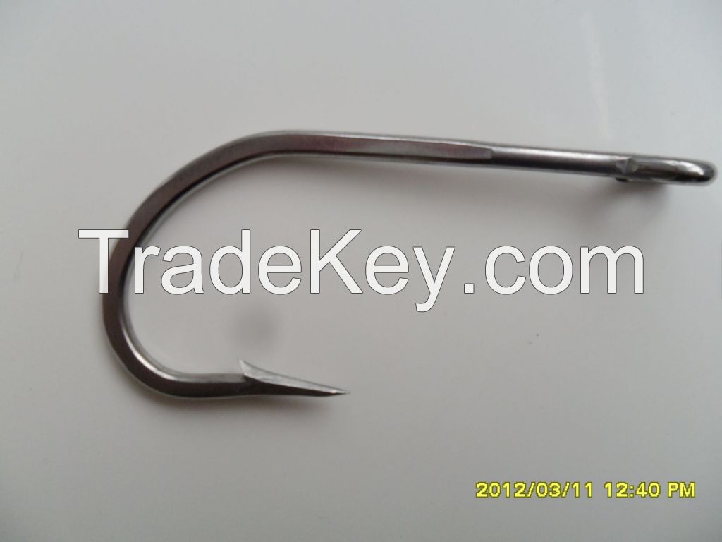 Big game Mustad type stainless steel fish hooks