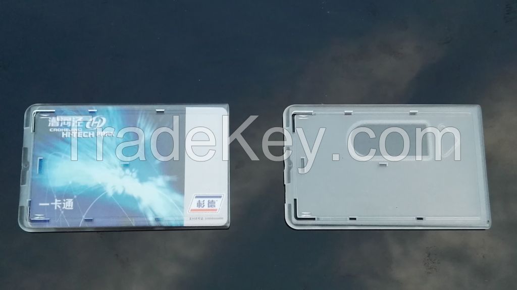 Badge holder Transparent bus card plastic case IC ID card case Credit card holder Molding 50213