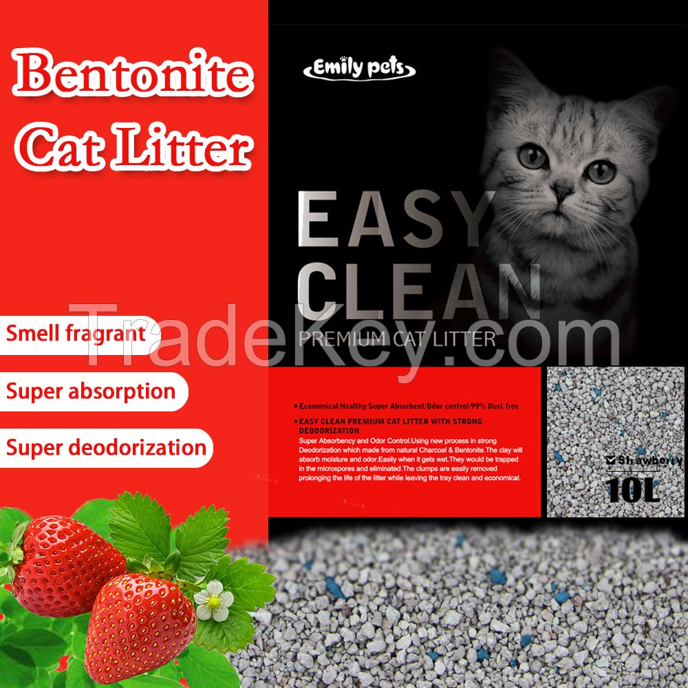 Bentonite Cat Litter(1-4MM odd shaped) Emily pets products