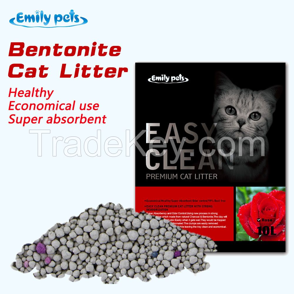 Bentonite Cat Litter(1-4MM ball shaped) Emily pets products