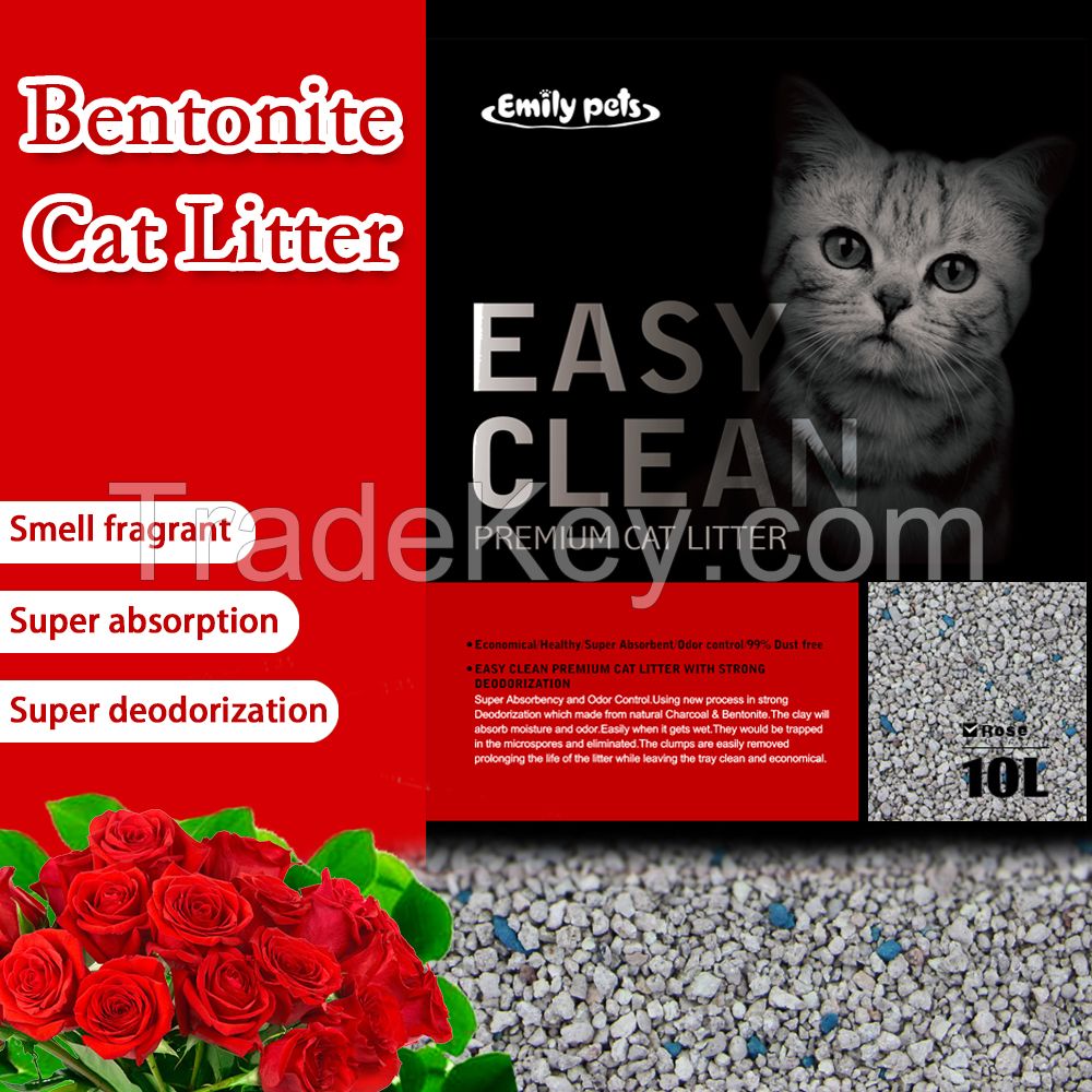 Bentonite Cat Litter(1-4MM odd shaped) Emily pets products