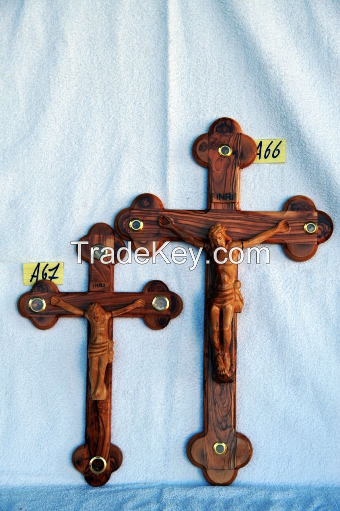  olive wood crosses and crucifx