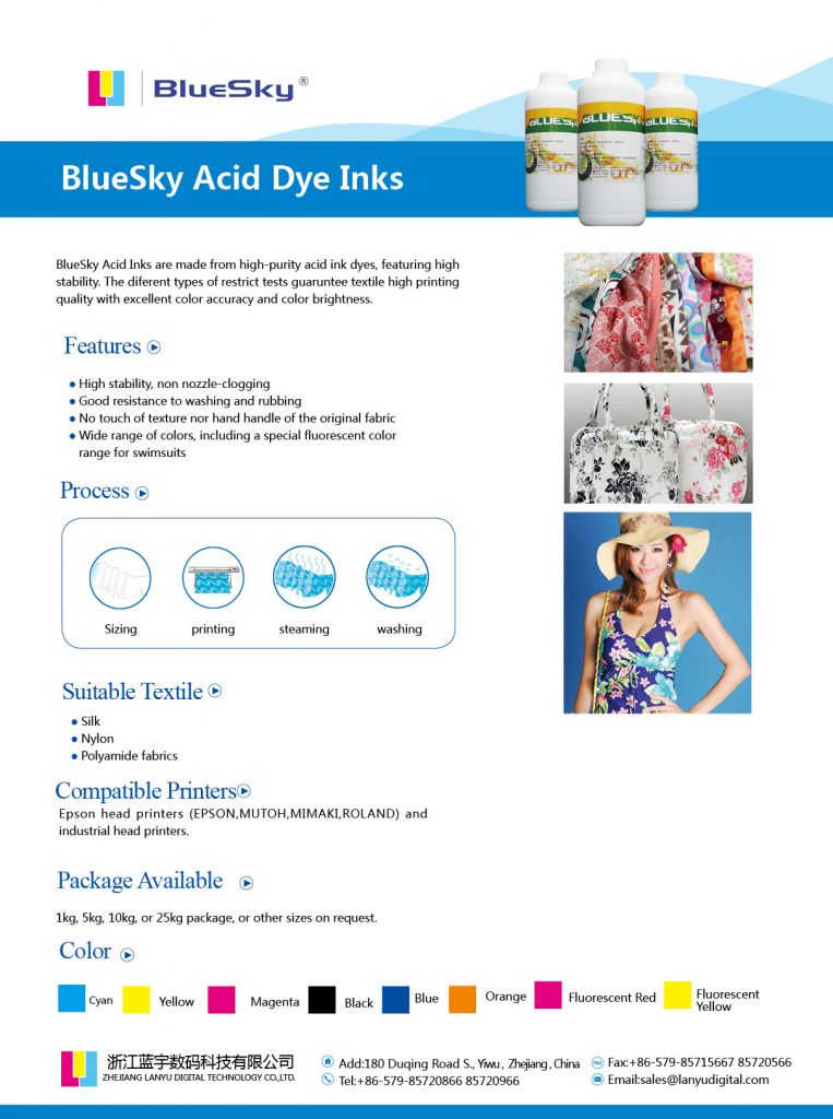 Digital Printer . Textile Digital Inks . Reactive Inks, Sublimation Inks, Textile Pigment Inks