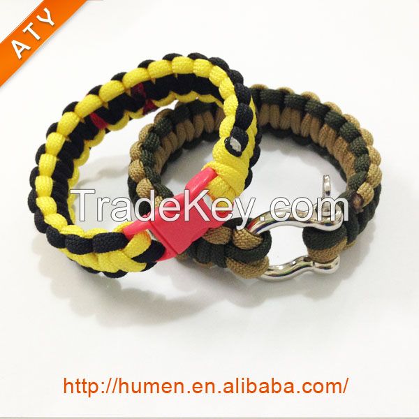 survival bracelet,carabiner paracord bracelet,paracord bracelet