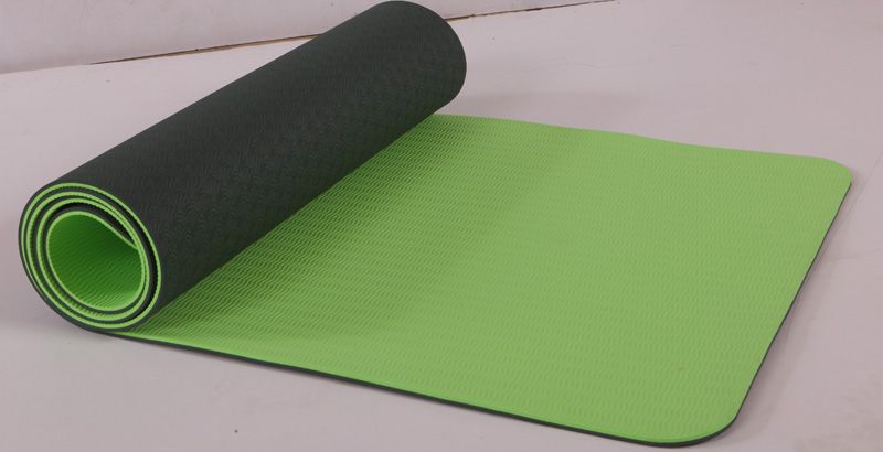 Colourful custom design Dual layer TPE yoga mat 