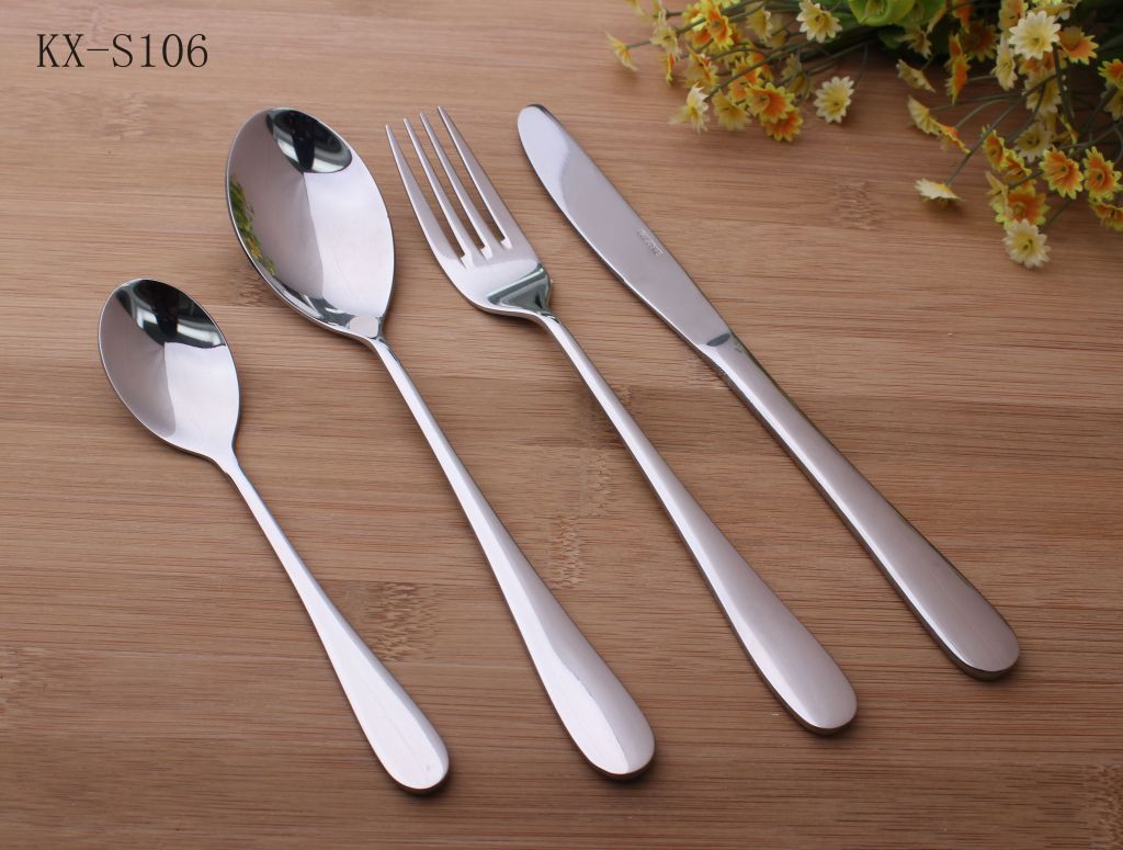 STAINLESS STEEL CUTLERY, FLATWARE, TABLE WARE, KNIFE, FORK, SPOON