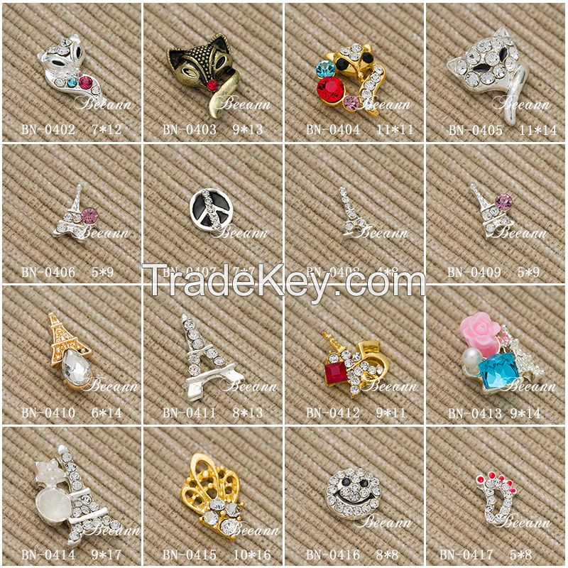 3d new fashion animal nail art jewelry